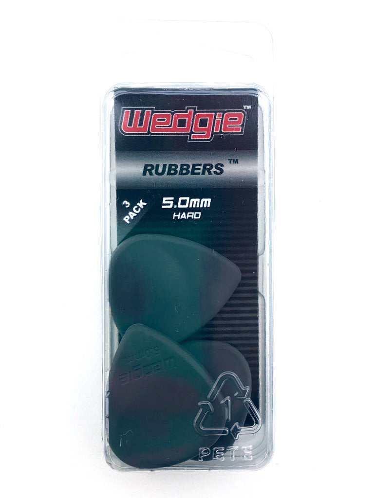 Rubber Guitar Picks 5.0mm Hard 3 Pack