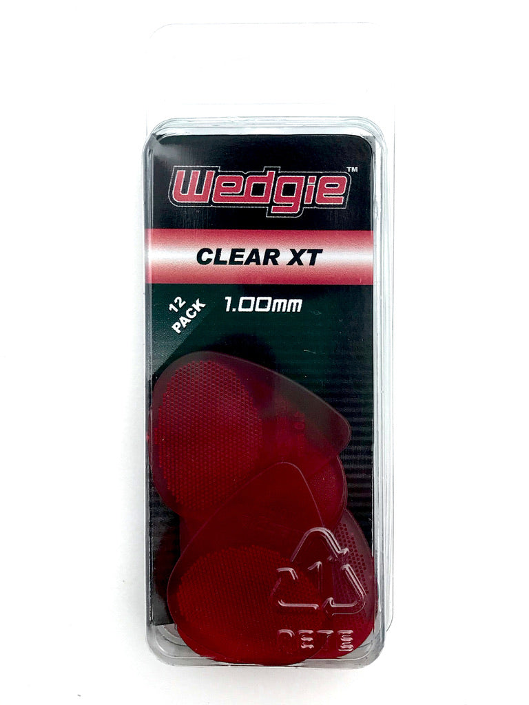 Clear XT Guitar Picks 1.0mm Red, Textured, 12 Pack – Wedgie Music