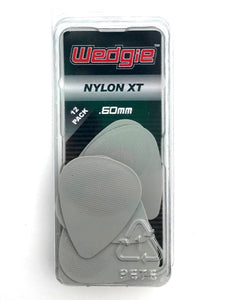 Nylon XT Guitar Picks .60mm Light Grey, Textured, 12 Pack