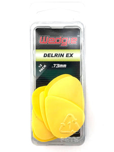Delrin EX Guitar Picks .73mm Yellow, 12 Pack