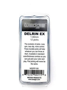 Delrin EX Guitar Picks 1.0mm Blue, 12 Pack