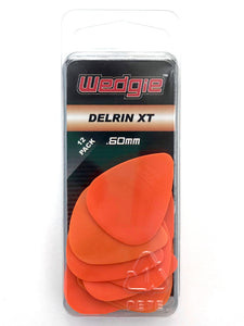 Delrin XT Guitar Picks .60mm Orange, Textured, 12 Pack