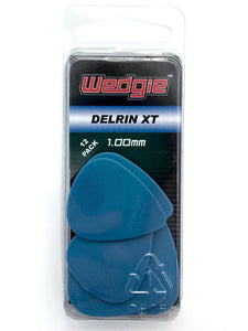Delrin XT Guitar Picks 1.0mm Blue, Textured, 12 Pack