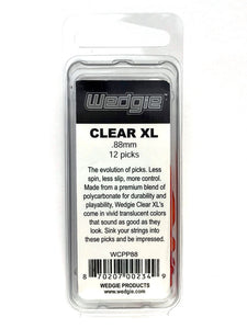 Clear XL Guitar Picks .88mm Orange, 12 Pack