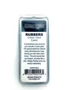 Rubber Guitar Picks 5.0mm Hard, 3 Pack