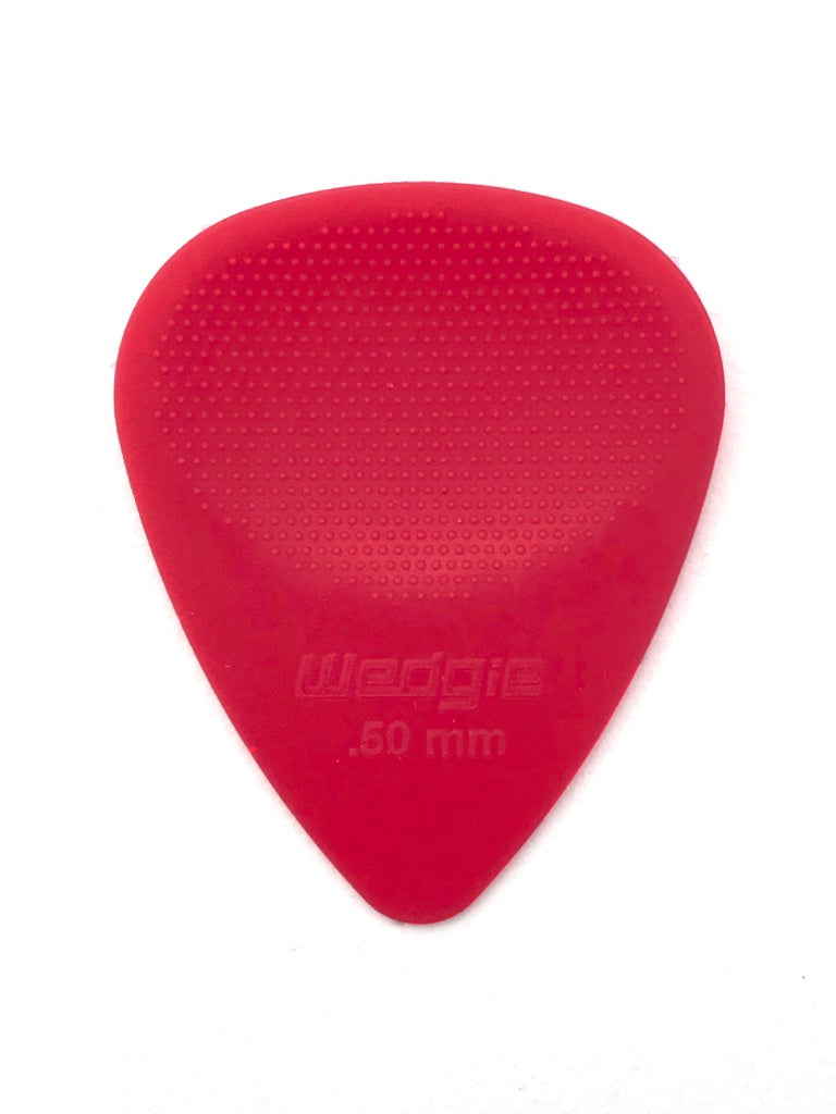 Delrin XT Guitar Picks .50mm Red, Textured, 12 Pack